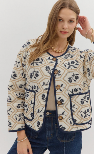 ENT-PEARL QUILTED JACKET
