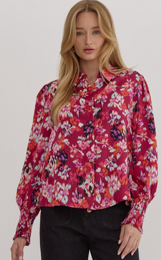 ENT-RUBY LS FLORAL TOP