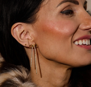 N&S- CRYSTAL BOW DROP (G)