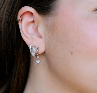 N&S-SILVER PAVE HUGGIES