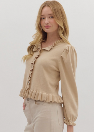 ENT-MAGGIE RUFFED CARDI