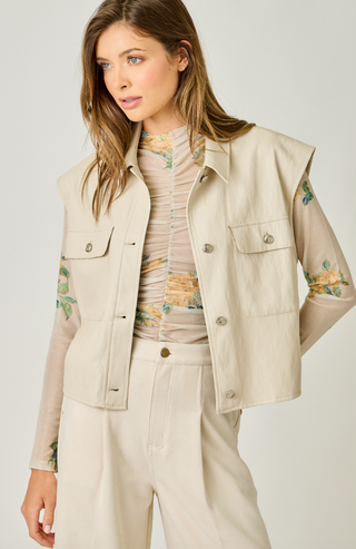 MY-FAUX LEATHER VEST