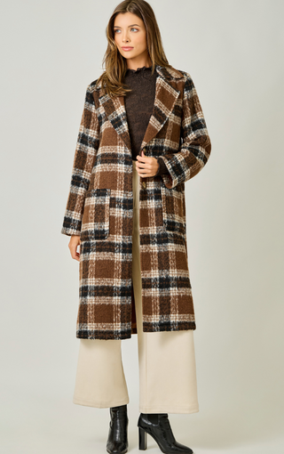 MY-PLAID LONG COAT