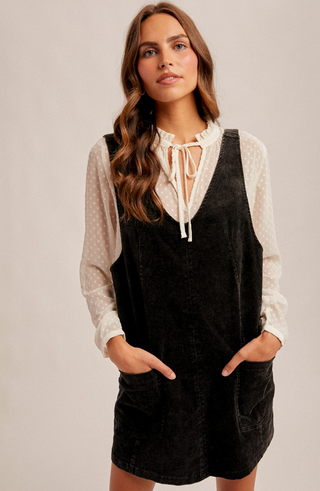 H&T- COURDUROY PINAFORE
