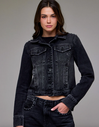 HJ-FITTED TRUCKER JACKET