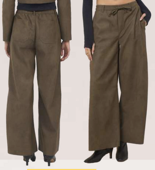 VH- CHESTNUT FAUZ LEATHER PANT