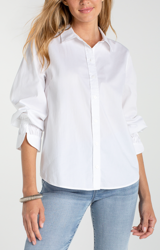 LIV- BUTTON DOWN WOVEN TOP