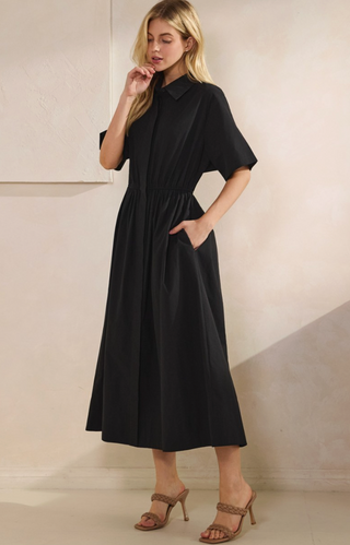 TB-POPLIN MAXI DRESS