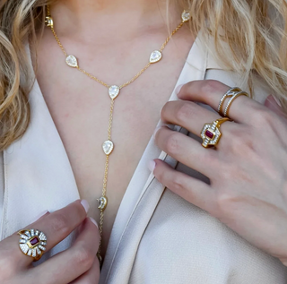 TJ- CRYSTAL Y-GLOW NECKLACE