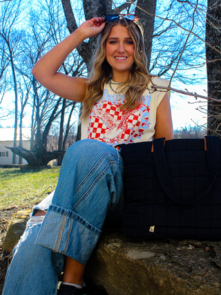 AMERICAN WOMAN MUSCLE T