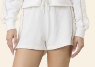 FRENCH TERRY CROCHET SHORTS