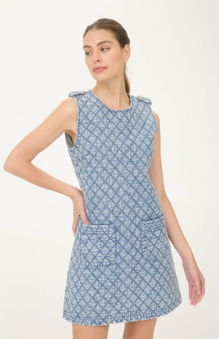 QUILTED DENIM DRESS
