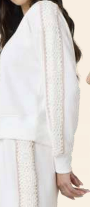 FRENCH TERRY CROCHET SHORTS