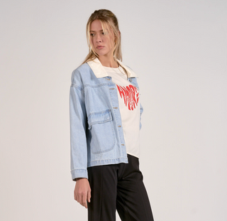 DENIM JACKET W/COLLAR
