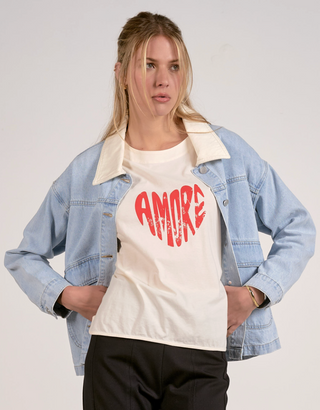 DENIM JACKET W/COLLAR