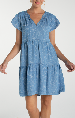 TIERED FLUTTER DRESS