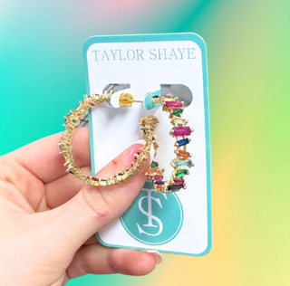 RAINBOW BAGUETTE EARRINGS