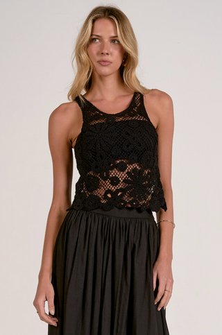 black lace top 