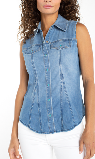 DOTTI BUTTON UP TANK