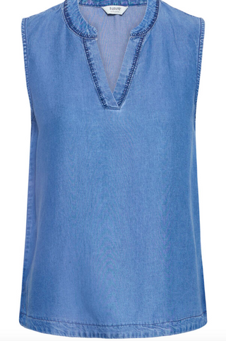 Denim/Tencel sleeveless top 