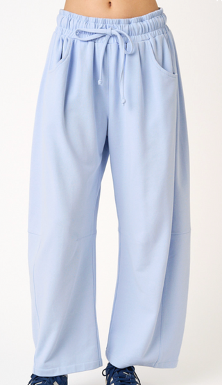 Light blue pull on sweatpants