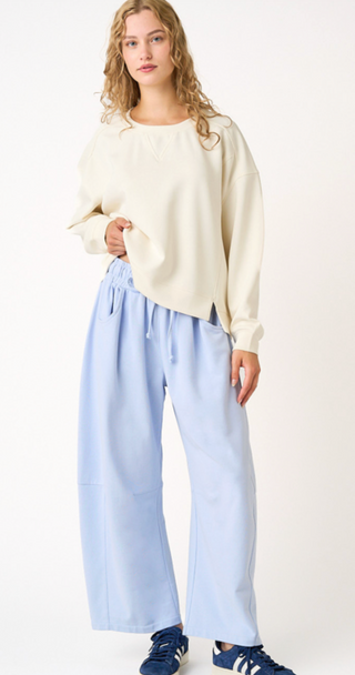 Light blue pull on sweatpants