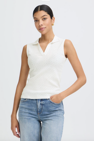 sleeveless polo shirt