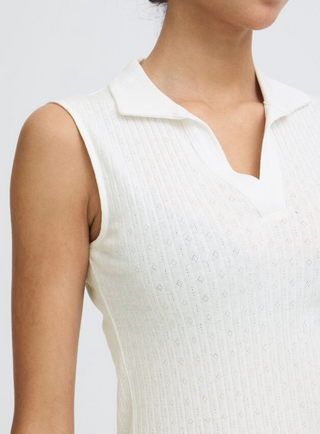 sleeveless polo shirt
