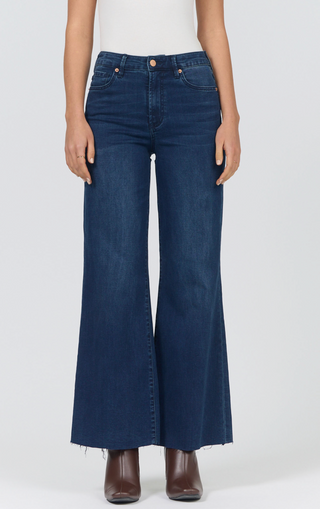 DARK BLUE FLARED JEANS