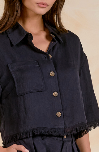 ESME BUTTON UP S/S TOP