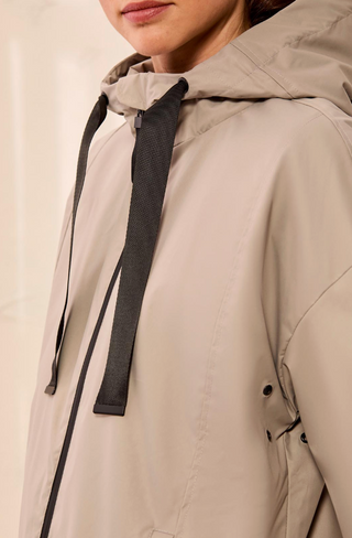 HOODED GREY RAINCOAT