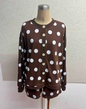 TIANA BROWN POLKA DOT SET