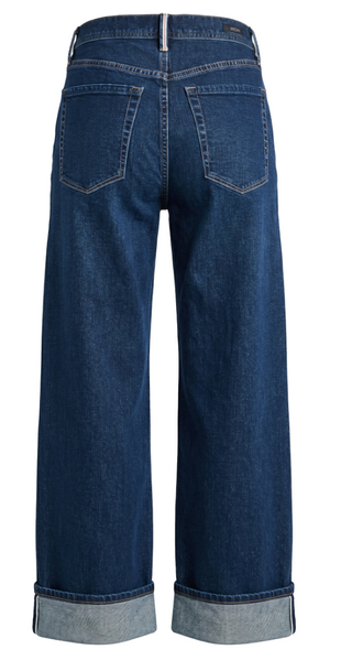 MORGAN HR CUFFED WL DENIM