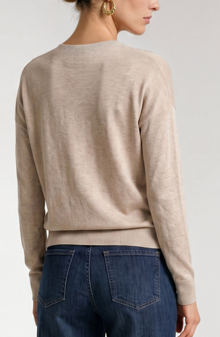 HAZEL DRAPE NECK WOVEN TOP