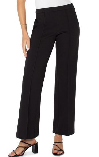 BLACK SLACKS, WIDE LEG TROUSER WITH 31" INSEAM 
