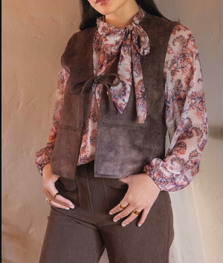 TENDER DAYS FAUX SUEDE VEST