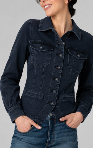 FITTED DARK DENIM JACKET