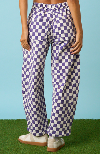 CORA PURPLE CHECKERED PANTS