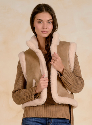 BECKY SHERPA TRIM VEST