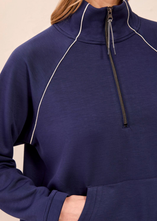 RAGLAN NAVY 1/4 ZIP