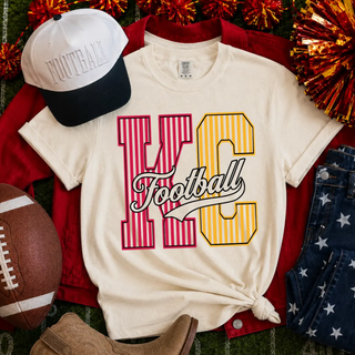 CREAM COLORED KANSAS CITY FOOTBALL GRAPHIC TEE 