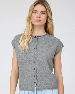 RAW EDGE S/S GREY CARDI