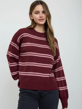 STRIPE KNIT PULLOVER