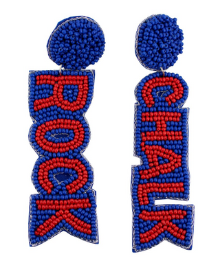 KU ROCK CHALK BEADED EARRINGS 