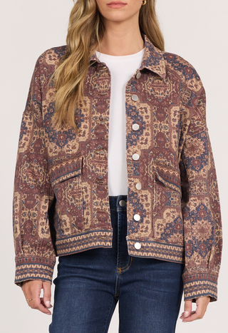 PERSIAN TAPESTRY DESIGN BUTTON UP JACKET 