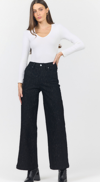 FIONA LACE BLACK DENIM