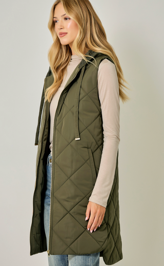 PUFFER HOODIE VEST