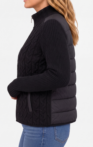 QUILTED SWEATER JACKET