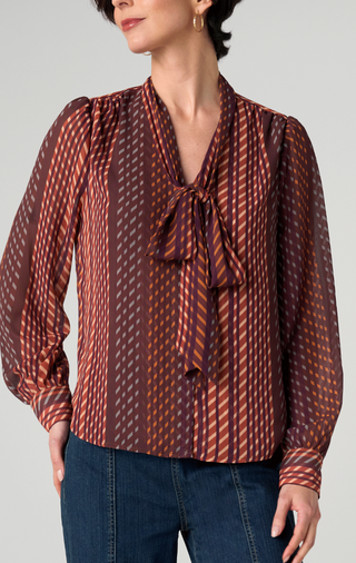 NECK TIE BLOUSE