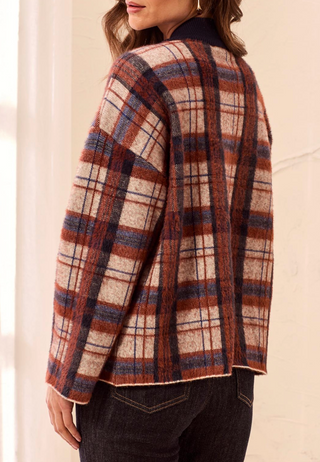 PLAID CARDI JACKET